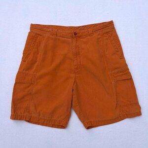 Tommy Bahama Orange Relax Cargo Multi-Pocket Casual Shorts Sz 38 Vacation Comfy